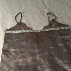 Y2K Elegant Brown Lace Trim Camisole size S thumbnail 5