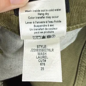 Veronica Beard Carly Kick Flare High Rise‎ Corduroy Pants Size 25 Olive Green thumbnail 8