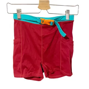 Fabletics Small Red Belted High-Waisted Motion365 Hike‎ Short 3'' thumbnail 2