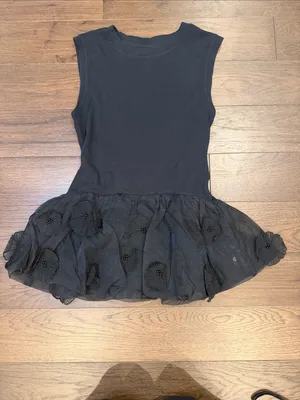 By Anthropologie Black Floral Peplum Top Size Medium NWT - C61-090 thumbnail 2