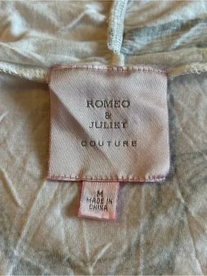Romeo and Juliet couture white flowering branch design open front cardigan M thumbnail 5