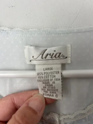 Vtg Aria nightgown light blue with delicate embroidered classic feminine 💙 thumbnail 4