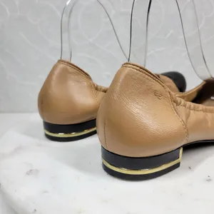 Nurture Luxford Ballet Flat Shoes Womens 7.5 Tan Black Leather Slip On Round Toe thumbnail 10
