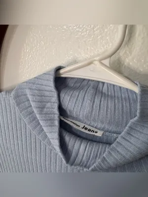 Reformation Jeans Valeria Ribbed Crop Turtleneck Long Sleeve Top thumbnail 3