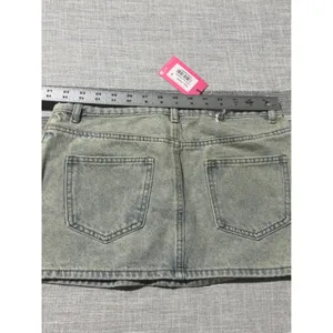 Edikted Blue Washed Denim Micro Mini Skirt Y2K Low Rise Size Small S15992 thumbnail 5