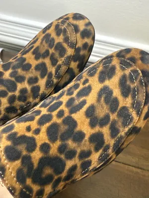 Gianvito Rossi Leopard Print Suede Block Heel Loafer Pumps Size 38 thumbnail 11