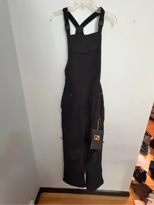 Women's Black Flylow Sphinx Cargo Bib Overalls thumbnail 3