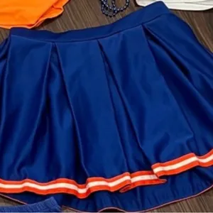 UF Florida‎ Pleated Navy Blue Skirt with Orange Trim thumbnail 1