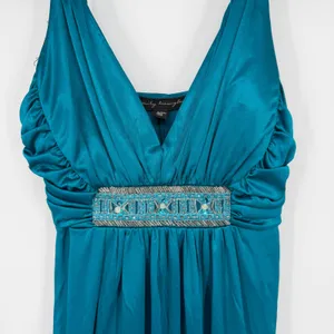 City Triangles Teal‎ Beaded Empire Waist Evening Dress XS Formal Evening thumbnail 3
