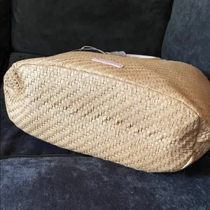 NWT Juicy Couture Woven Beach Tote Straw Bag Pink Lined Summer Resort Purse thumbnail 5