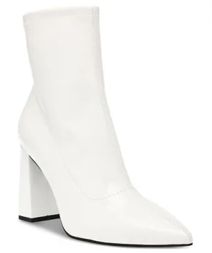 *NEW* WILD PAIR White Iloise Side-Zip Ankle‎ Go -Go Booties SIZE 6 A23 thumbnail 1