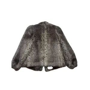 Vintage Jordache Brown Faux Fur Coat jacket Leopard Print Size 7/8 thumbnail 9