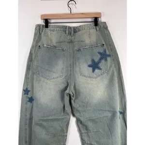 Talulah Womens Jeans Blue Denim Star Walk Barrel Baggy Loose High Rise Size L thumbnail 11
