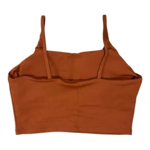 Orange Padded Bralette Sports Bra Size Large NWT thumbnail 2