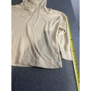 Aerie Women's Beige Henley Pullover Hoodie Oversize Sz M thumbnail 8