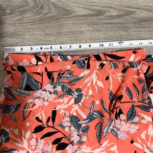 bebe Maxi Skirt Size 8 Coral Floral Wrap High Low Tropical Summer Tie Waist thumbnail 9