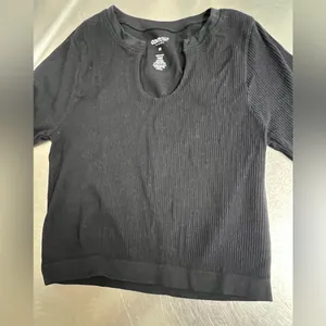PacSun Contour Women’s Black Long Sleeve Ribbed Crop Top - Size XS - VGUC thumbnail 3