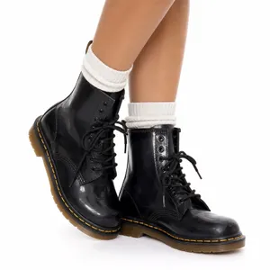 Dr. Martens 1460 Black Patent Leather 8-Eye Combat Boots US Women 7 thumbnail 1