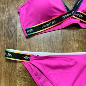 Calvin Klein Pink Branded Strappy Bikini Set Sz L/XL thumbnail 10