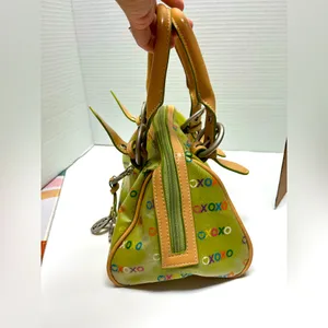 Vintage Y2K XOXO Mini Handbag – Green Logo‎ Print with XOXO Charms thumbnail 6