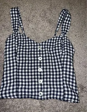 Abercrombie & Fitch Gingham Top Cami Tank XS-S thumbnail 1