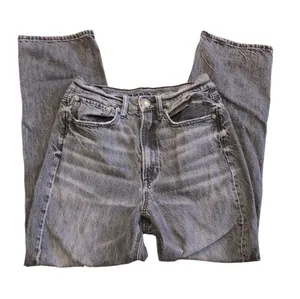 American eagle black baggy jeans size 6 short thumbnail 1