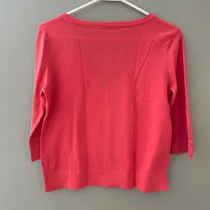 Women’s Gap Coral V-Neck Button Front Cardigan Sweater M 3/4 Sleeve Cotton thumbnail 2