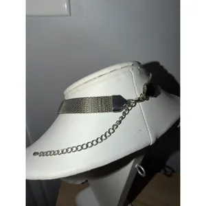 Silver Tone Heart Mesh Chain‎ Necklace Choker Y2K 16" thumbnail 5