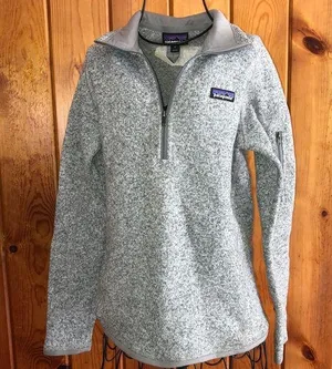 Patagonia Better Sweater Quarter-Zip Fleece Pullover - Women's 1/4 zip sweatshirt gray top thumbnail 1