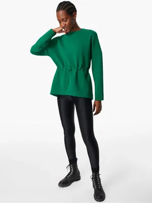 SWEATY BETTY Emerald Green Grace Scuba Pullover Sweatshirt Size XXL thumbnail 9