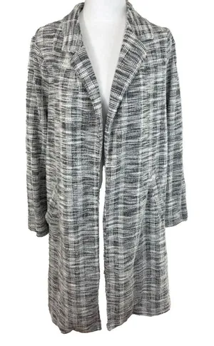 Melloday Blazer Women Sz S Plaid Tweed Open Front‎ Notch Lapel Preppy Academia thumbnail 1