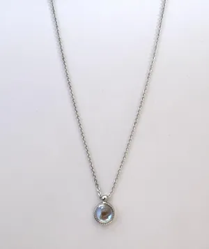 Simple style Adjustable Pendant Necklace for Women Silver thumbnail 1