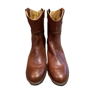 Justin Boots Cognac Leather Moto Western Ankle Boots Womens 7B MSL106 thumbnail 2