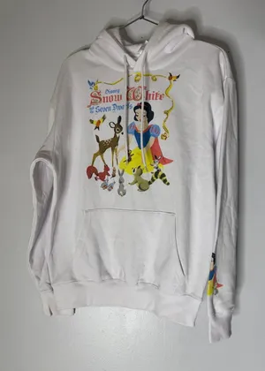 NWT Disney Princess Snow‎ White White Hooded Sweatshirt Small thumbnail 1