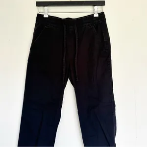 GAP Easy Pant Cotton Blend Drawstring Lightweight Black XS thumbnail 3