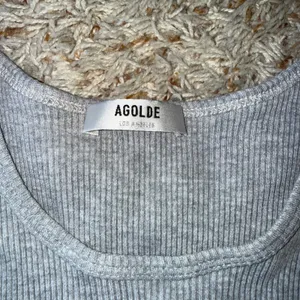 AGOLDE Ribbed Tank Top Women Small Gray Excellent Curved Hem Sleeveless Rib Knit thumbnail 2