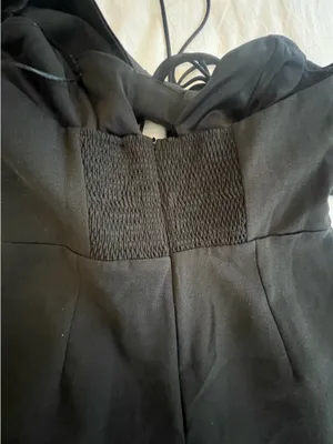 These Three Boutique Black Bow Halter Romper thumbnail 3