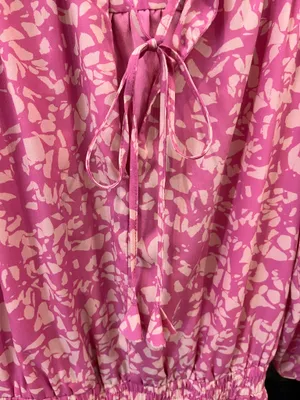 PINCH Boutique pink and cream long sleeve dress thumbnail 3