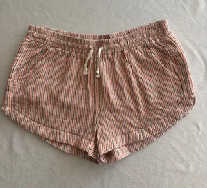 Billabong Road Trippin Coral Pink Striped Drawstring Athletic Shorts thumbnail 1