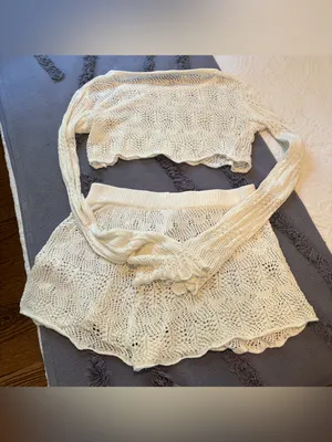 Princess Polly Leah Knit Set. Size: 12. White. thumbnail 6