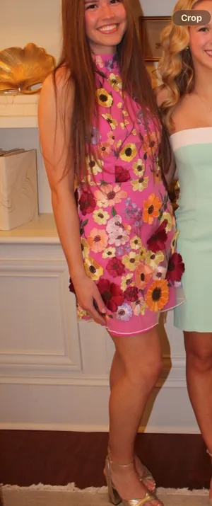 3D flower dress boutique Pink thumbnail 1