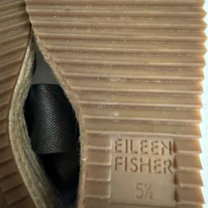 Eileen Fisher Wedge Sandals Pewter 5.5 Women Espadrille Platform Metallic Lthr thumbnail 13