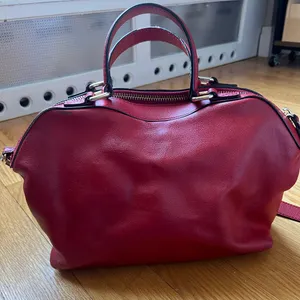Kate Spade Allen St Raquel Satchel Red Leather Purse with Detachable Strap thumbnail 5