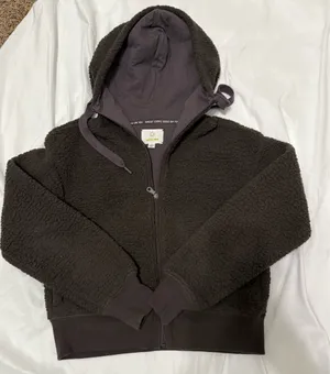 Aerie offline brown Sherpa jacket thumbnail 2