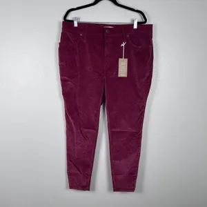 Madewell Women' 10" High Rise Skinny Jeans Velvet Red Sz 35P thumbnail 4
