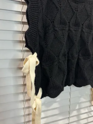 Mable tie side sweater Black Size L thumbnail 3