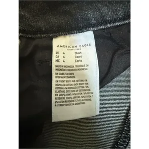 American Eagle Mom Jean Black 4 Short Stretchy Streetwear thumbnail 8