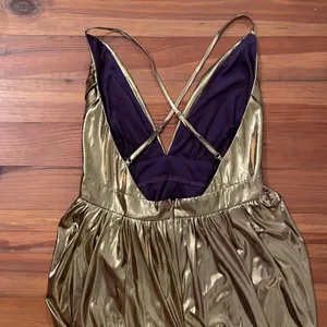 Fate Metallic Gold Cocktail Party Dress Womens Size Small NEW Glam thumbnail 12