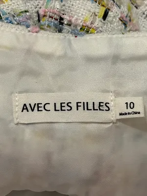Avec Les Filles Women's Bow-Back Tweed Mini Dress New Size 10 Homecoming thumbnail 11