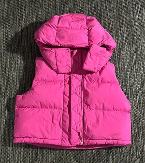 Lululemon Wunder Puff Super Cropped Vest Sonic Pink PrimaLoft Goose Down Size 4 thumbnail 1